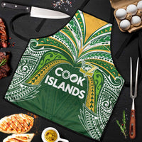 Cook Islands Rugby League Apron Tatau Tribal Motifs-Dark Green Color LT03 Green - Polynesian Pride