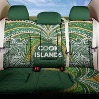 Cook Islands Rugby League Back Car Seat Cover Tatau Tribal Motifs-Dark Green Color LT03 One Size Green - Polynesian Pride