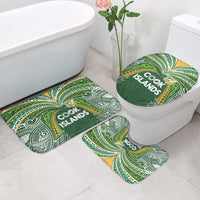 Cook Islands Rugby League Bathroom Set Tatau Tribal Motifs-Dark Green Color LT03 - Polynesian Pride