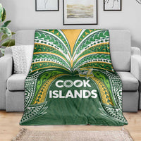 Cook Islands Rugby League Blanket Tatau Tribal Motifs-Dark Green Color LT03 - Polynesian Pride