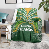 Cook Islands Rugby League Blanket Tatau Tribal Motifs-Dark Green Color LT03 - Polynesian Pride