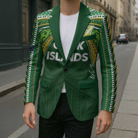 Custom Cook Islands Rugby League Blazer Tatau Tribal Motifs-Dark Green Color LT03 - Polynesian Pride