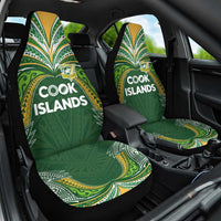 Cook Islands Rugby League Car Seat Cover Tatau Tribal Motifs-Dark Green Color LT03 One Size Green - Polynesian Pride