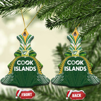 Cook Islands Rugby League Ceramic Ornament Tatau Tribal Motifs-Dark Green Color LT03 Christmas Tree Green - Polynesian Pride