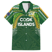 Custom Cook Islands Rugby League Hawaiian Shirt Tatau Tribal Motifs-Dark Green Color LT03 Green - Polynesian Pride
