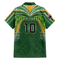 Custom Cook Islands Rugby League Hawaiian Shirt Tatau Tribal Motifs-Dark Green Color LT03 - Polynesian Pride
