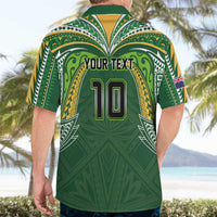 Custom Cook Islands Rugby League Hawaiian Shirt Tatau Tribal Motifs-Dark Green Color LT03 - Polynesian Pride