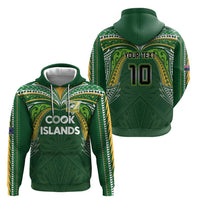 Custom Cook Islands Rugby League Hoodie Tatau Tribal Motifs-Dark Green Color LT03 - Polynesian Pride