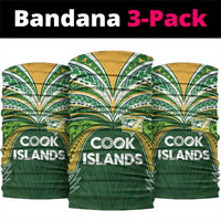 Cook Islands Rugby League Neck Gaiter Tatau Tribal Motifs-Dark Green Color LT03 package One Size: 25*50cm Green - Polynesian Pride