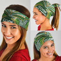 Cook Islands Rugby League Neck Gaiter Tatau Tribal Motifs-Dark Green Color LT03 - Polynesian Pride