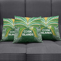 Cook Islands Rugby League Pillow Cover Tatau Tribal Motifs-Dark Green Color LT03 - Polynesian Pride