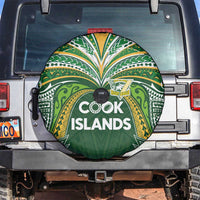 Cook Islands Rugby League Spare Tire Cover Tatau Tribal Motifs-Dark Green Color LT03 Green - Polynesian Pride