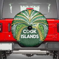 Cook Islands Rugby League Spare Tire Cover Tatau Tribal Motifs-Dark Green Color LT03 - Polynesian Pride