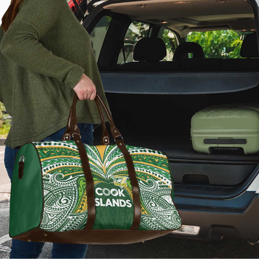 Cook Islands Rugby League Travel Bag Tatau Tribal Motifs-Dark Green Color LT03 - Polynesian Pride