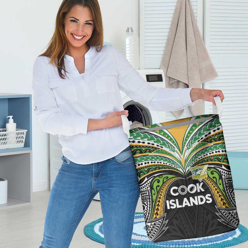 Cook Islands Rugby League Laundry Basket Tatau Tribal Motifs-Black Color LT03 - Polynesian Pride
