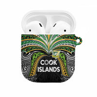 Cook Islands Rugby League AirPods Case Tatau Tribal Motifs-Black Color LT03 Black - Polynesian Pride