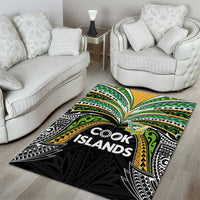 Cook Islands Rugby League Area Rug Tatau Tribal Motifs-Black Color LT03 - Polynesian Pride