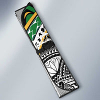 Cook Islands Rugby League Auto Sun Shade Tatau Tribal Motifs-Black Color LT03 - Polynesian Pride