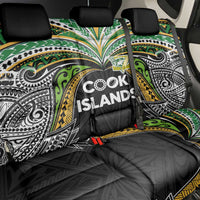 Cook Islands Rugby League Back Car Seat Cover Tatau Tribal Motifs-Black Color LT03 - Polynesian Pride