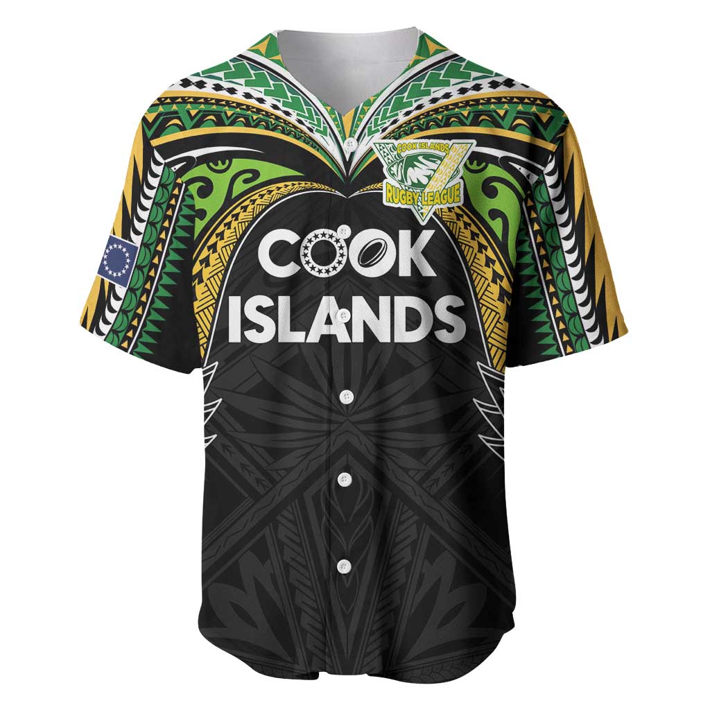 Custom Cook Islands Rugby League Baseball Jersey Tatau Tribal Motifs-Black Color LT03 Black - Polynesian Pride