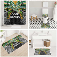 Cook Islands Rugby League Bathroom Set Tatau Tribal Motifs-Black Color LT03 - Polynesian Pride