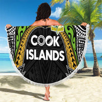 Cook Islands Rugby League Beach Blanket Tatau Tribal Motifs-Black Color LT03 - Polynesian Pride