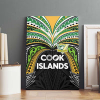 Cook Islands Rugby League Canvas Wall Art Tatau Tribal Motifs-Black Color LT03 - Polynesian Pride