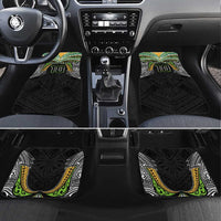 Custom Cook Islands Rugby League Car Mats Tatau Tribal Motifs-Black Color LT03 Set 4pcs Black - Polynesian Pride