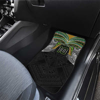 Custom Cook Islands Rugby League Car Mats Tatau Tribal Motifs-Black Color LT03 - Polynesian Pride