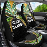 Cook Islands Rugby League Car Seat Cover Tatau Tribal Motifs-Black Color LT03 - Polynesian Pride