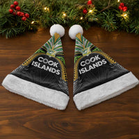Cook Islands Rugby League Christmas Santa Hat Tatau Tribal Motifs-Black Color LT03 - Polynesian Pride