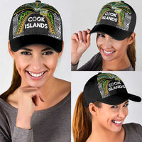 Cook Islands Rugby League Classic Cap Tatau Tribal Motifs-Black Color - Polynesian Pride