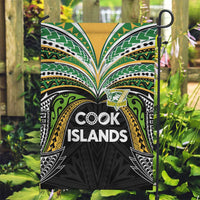 Cook Islands Rugby League Garden Flag Tatau Tribal Motifs-Black Color LT03 Garden Flag Black - Polynesian Pride