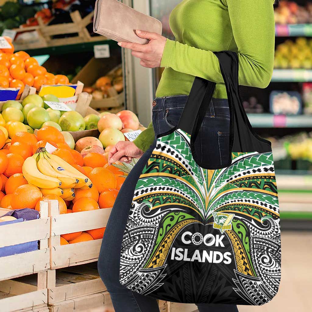 Cook Islands Rugby League Grocery Bag Tatau Tribal Motifs-Black Color LT03 - Polynesian Pride