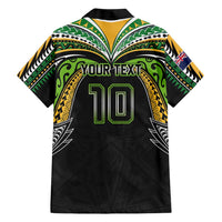 Custom Cook Islands Rugby League Hawaiian Shirt Tatau Tribal Motifs-Black Color LT03 - Polynesian Pride