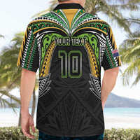 Custom Cook Islands Rugby League Hawaiian Shirt Tatau Tribal Motifs-Black Color LT03 - Polynesian Pride