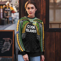 Custom Cook Islands Rugby League Ugly Christmas Sweater Tatau Tribal Motifs-Black Color LT03 - Polynesian Pride