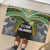 Cook Islands Rugby League Rubber Doormat Tatau Tribal Motifs-Black Color LT03 - Polynesian Pride