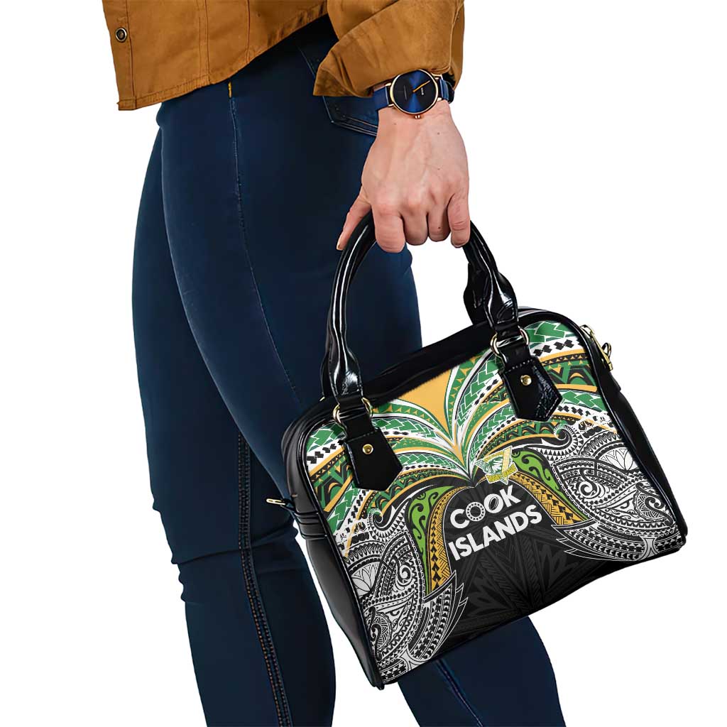 Cook Islands Rugby League Shoulder Handbag Tatau Tribal Motifs-Black Color LT03 - Polynesian Pride