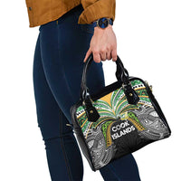 Cook Islands Rugby League Shoulder Handbag Tatau Tribal Motifs-Black Color LT03 - Polynesian Pride