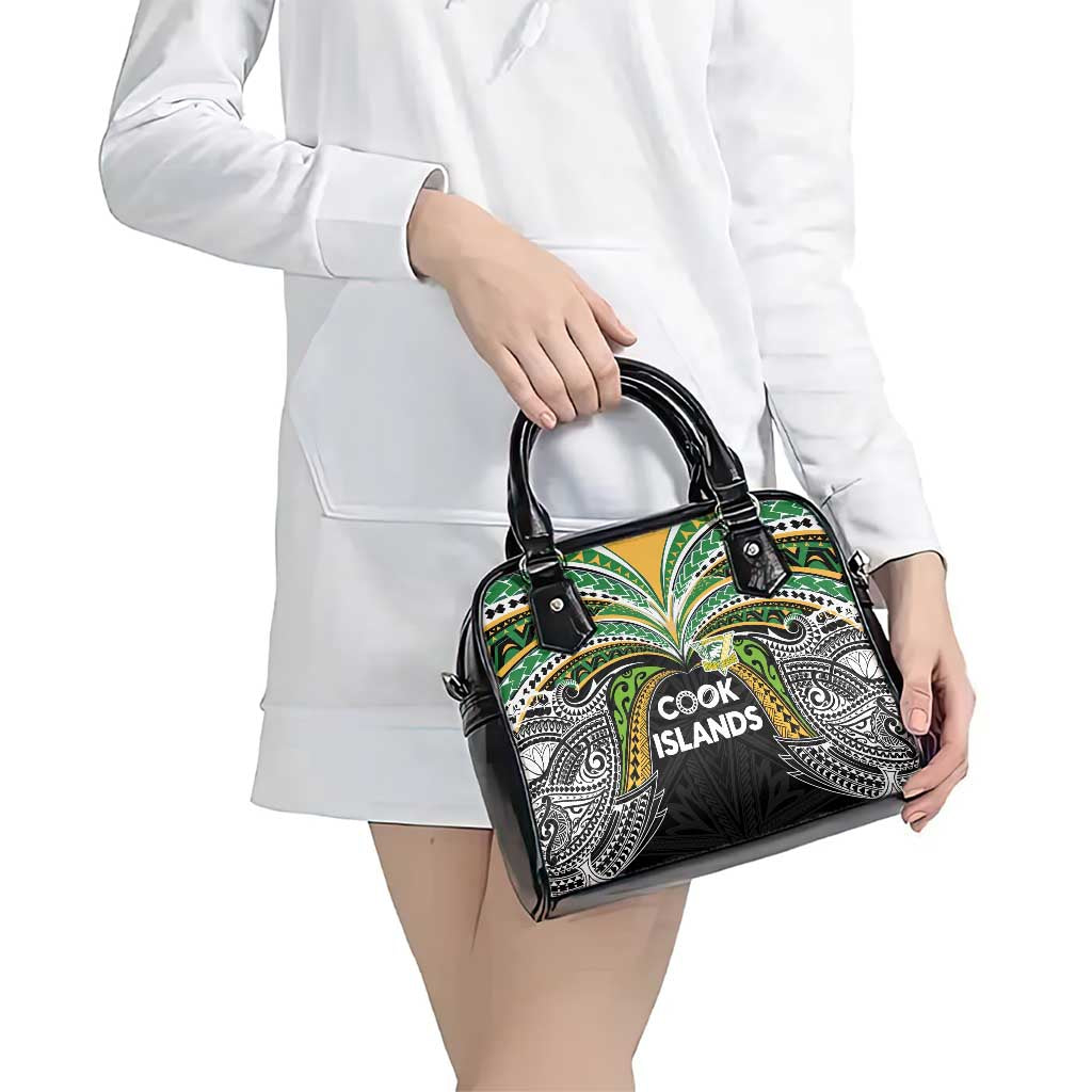 Cook Islands Rugby League Shoulder Handbag Tatau Tribal Motifs-Black Color LT03 - Polynesian Pride