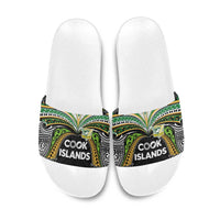 Cook Islands Rugby League Slide Sandals Tatau Tribal Motifs-Black Color LT03 Black - Polynesian Pride