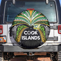 Cook Islands Rugby League Spare Tire Cover Tatau Tribal Motifs-Black Color LT03 Black - Polynesian Pride