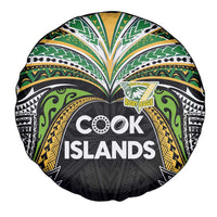 Cook Islands Rugby League Spare Tire Cover Tatau Tribal Motifs-Black Color LT03 - Polynesian Pride