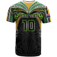 Custom Cook Islands Rugby League T Shirt Tatau Tribal Motifs-Black Color LT03 - Polynesian Pride