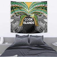 Cook Islands Rugby League Tapestry Tatau Tribal Motifs-Black Color LT03 - Polynesian Pride