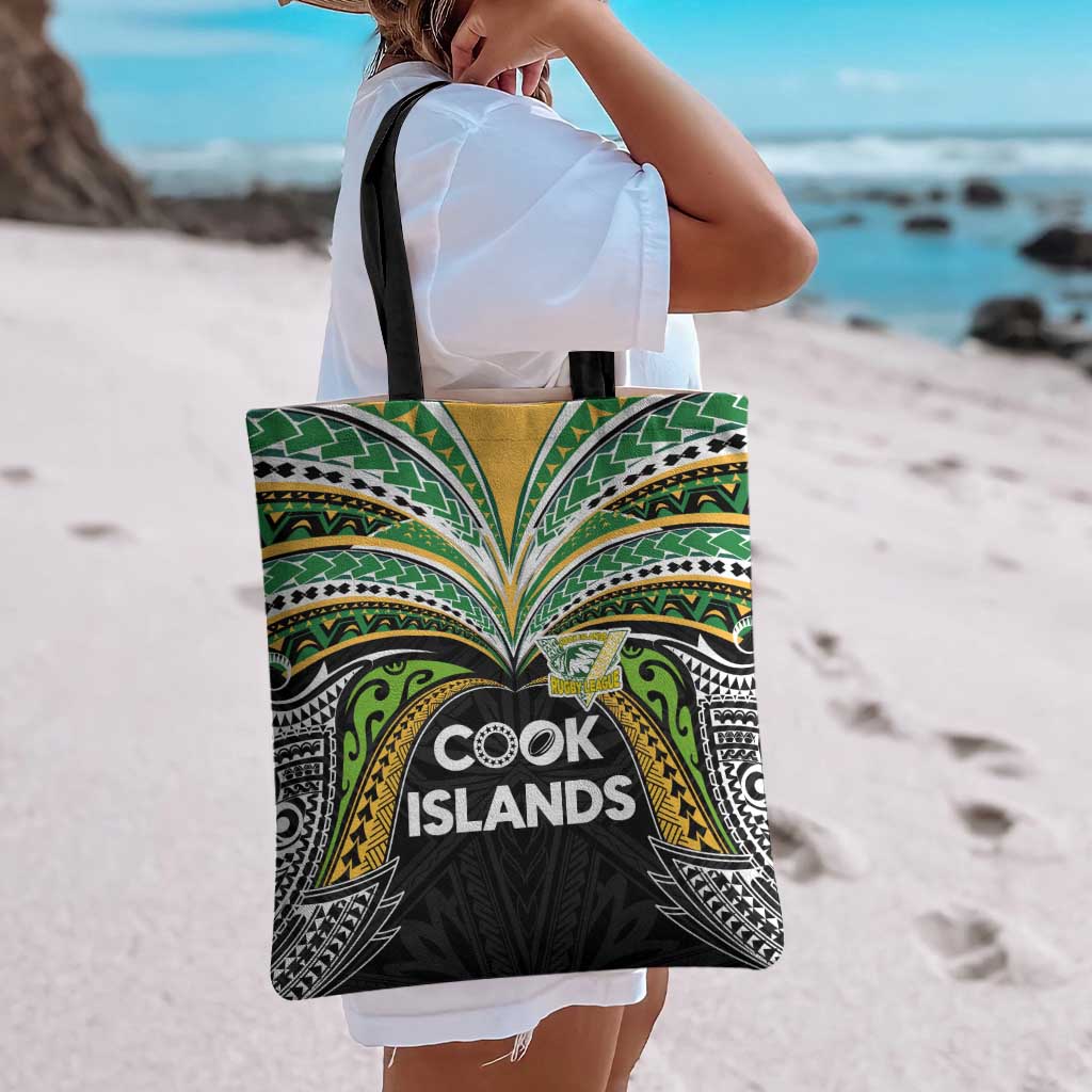 Cook Islands Rugby League Tote Bag Tatau Tribal Motifs-Black Color LT03 - Polynesian Pride