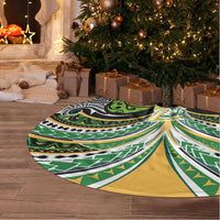 Cook Islands Rugby League Tree Skirt Tatau Tribal Motifs-Black Color LT03 - Polynesian Pride