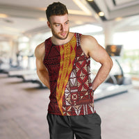 Tonga Feletoa Kupesi Fakatonga Men Tank Top LT03 Red - Polynesian Pride