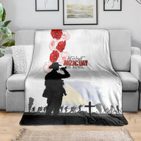 Tokelau ANZAC Day Blanket Lest We Forget Red Poppy Flowers and Soldier LT03 - Polynesian Pride